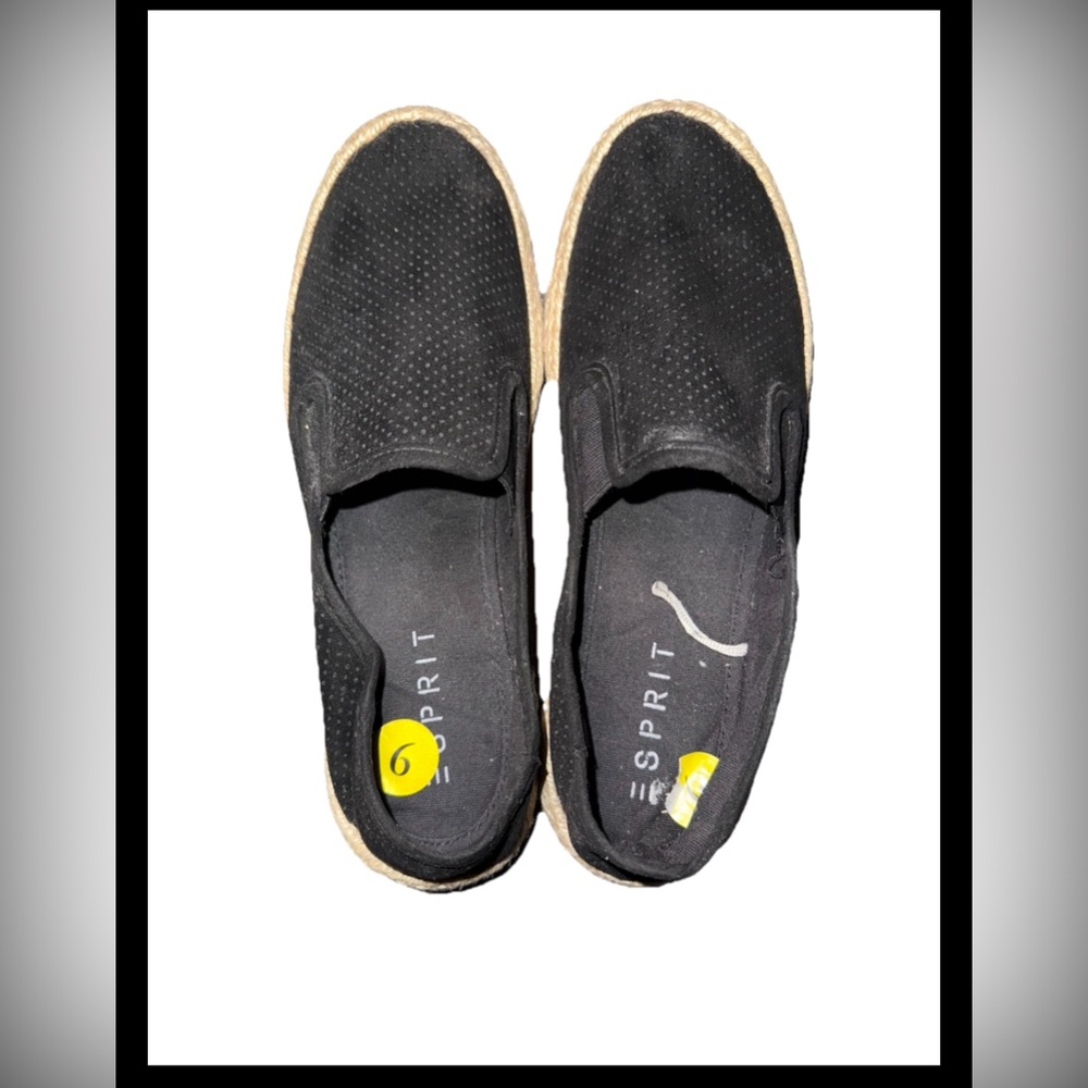 Esprit Men's Black and Tan Slip-On Loafers